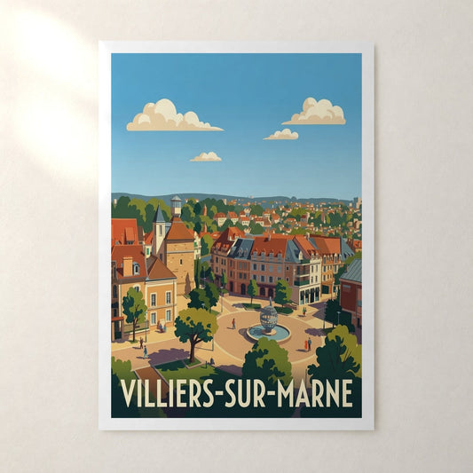 Affiche Villiers-sur-Marne – sans cadre, accrochée au mur