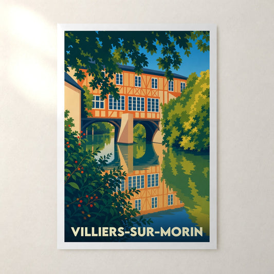 Affiche Villiers-sur-Morin – sans cadre, accrochée au mur