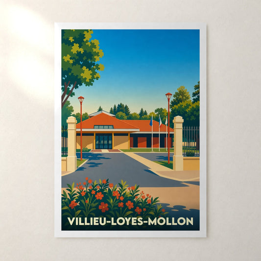 Affiche Villieu-Loyes-Mollon – sans cadre, accrochée au mur