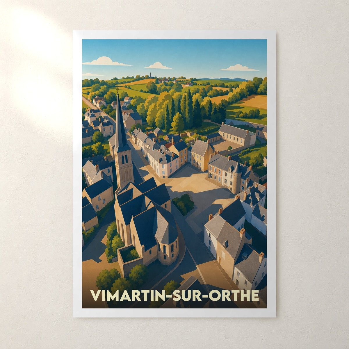 Affiche Vimartin-sur-Orthe – sans cadre, accrochée au mur