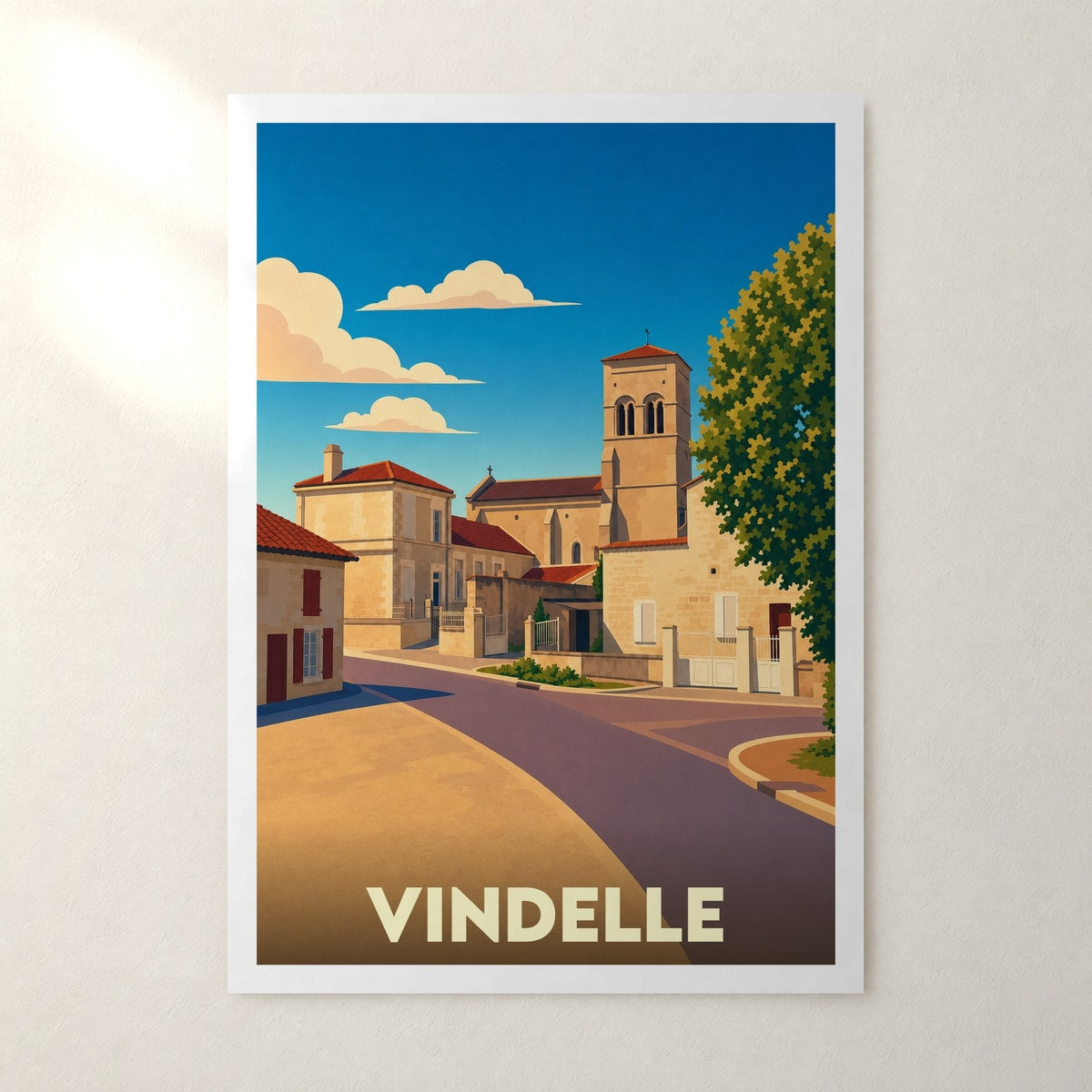 Affiche Vindelle – sans cadre, accrochée au mur