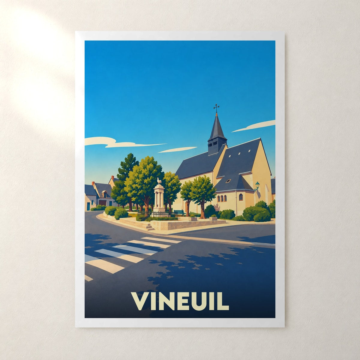 Affiche Vineuil (Indre) – sans cadre, accrochée au mur