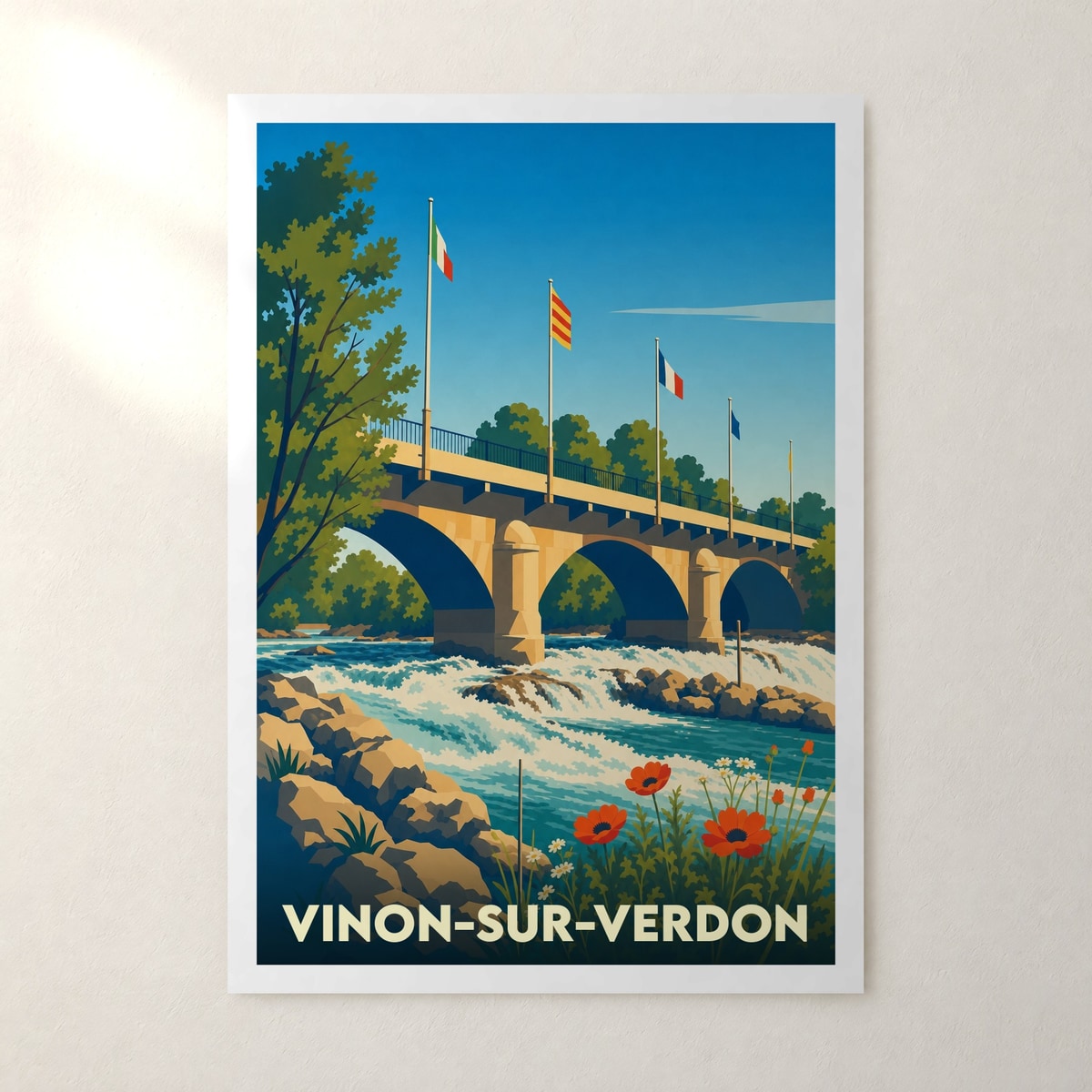 Affiche Vinon-sur-Verdon – sans cadre, accrochée au mur
