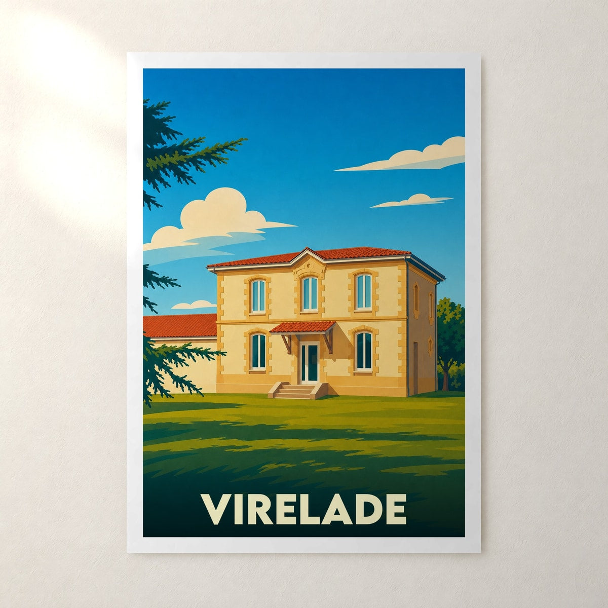 Affiche Virelade – sans cadre, accrochée au mur