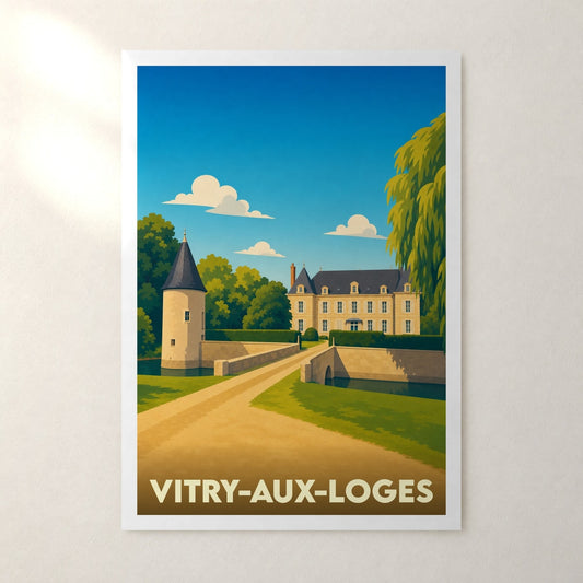 Affiche Vitry-aux-Loges – sans cadre, accrochée au mur