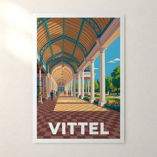 Affiche Vittel – sans cadre, accrochée au mur