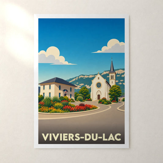 Affiche Viviers-du-Lac – sans cadre, accrochée au mur