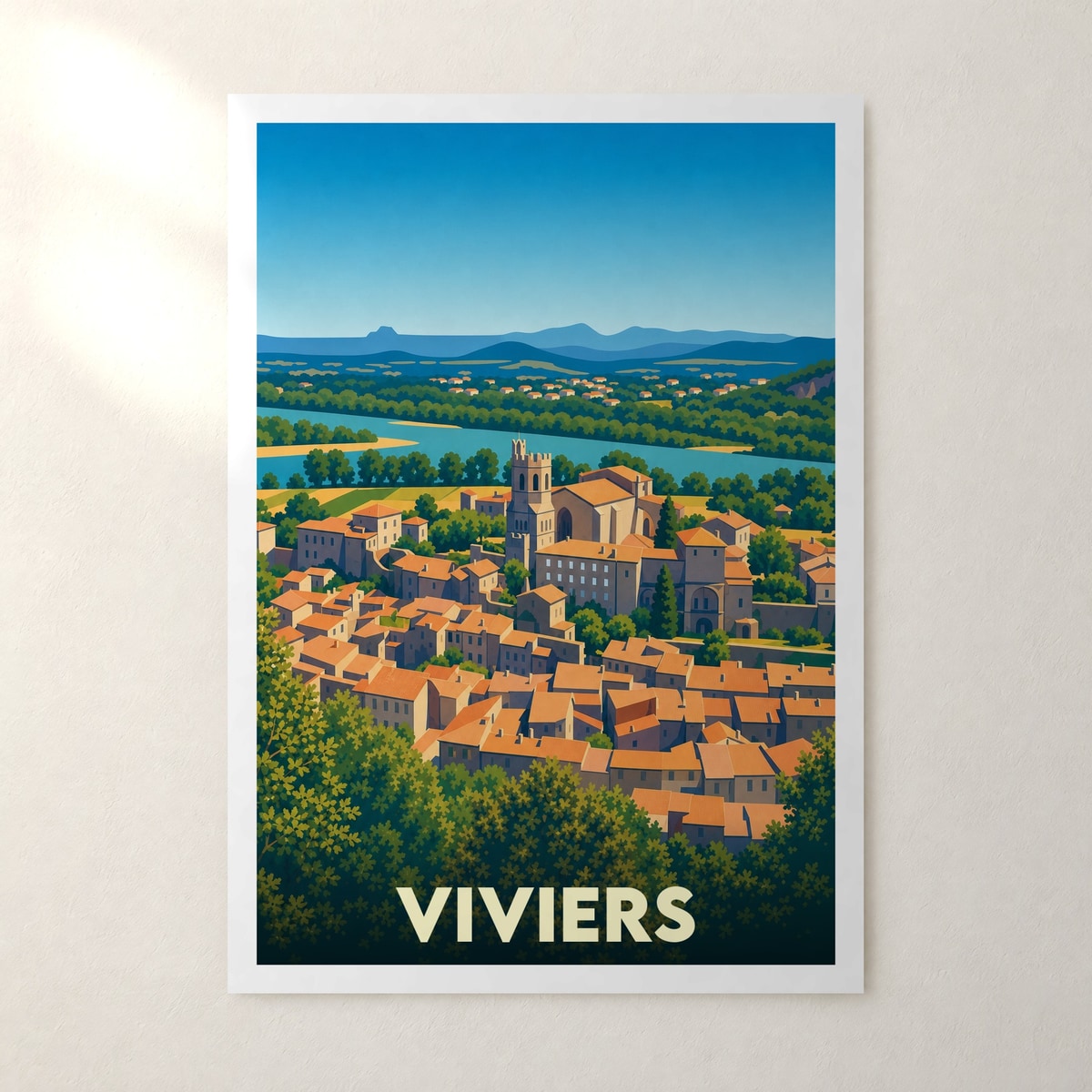 Affiche Viviers – sans cadre, accrochée au mur