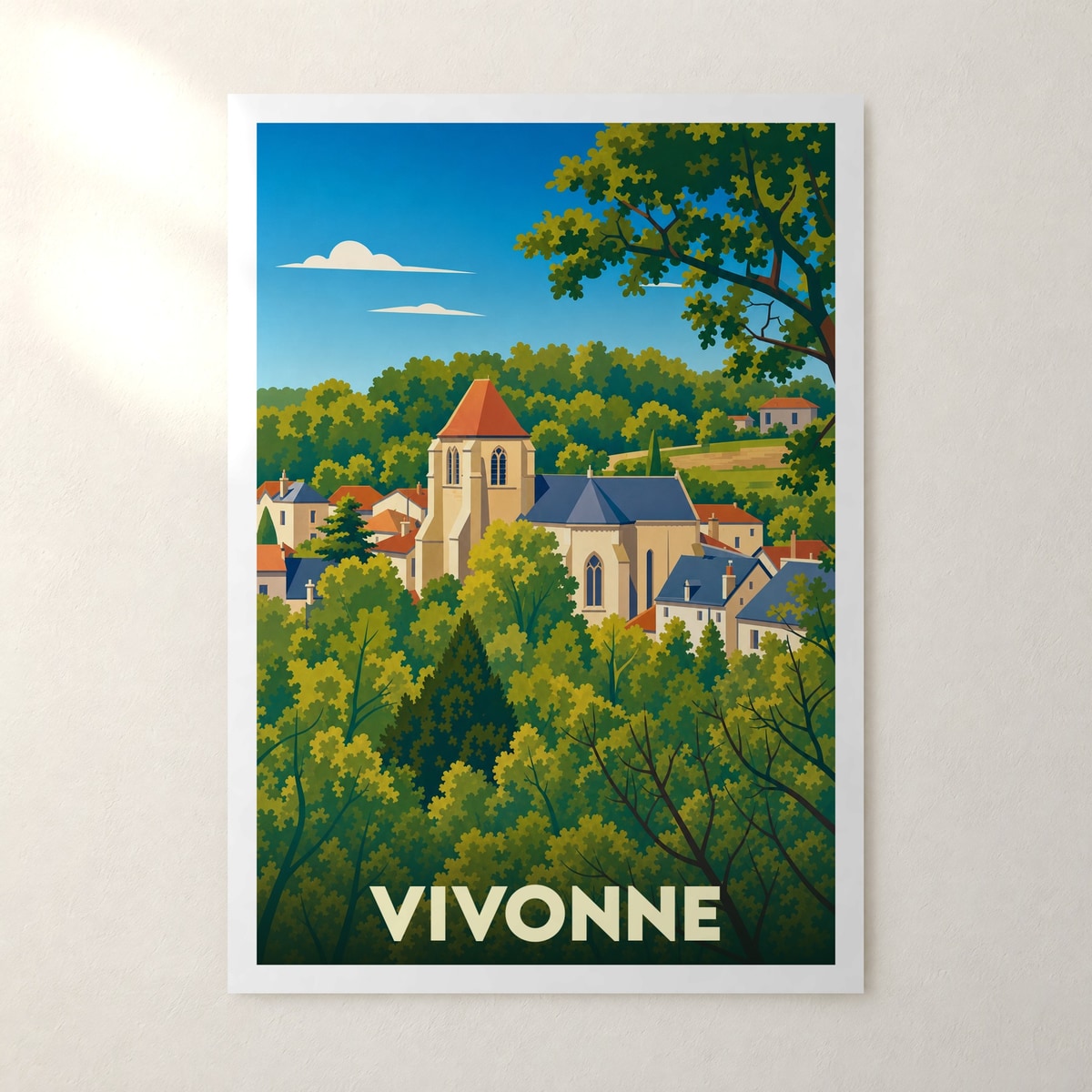 Affiche Vivonne – sans cadre, accrochée au mur