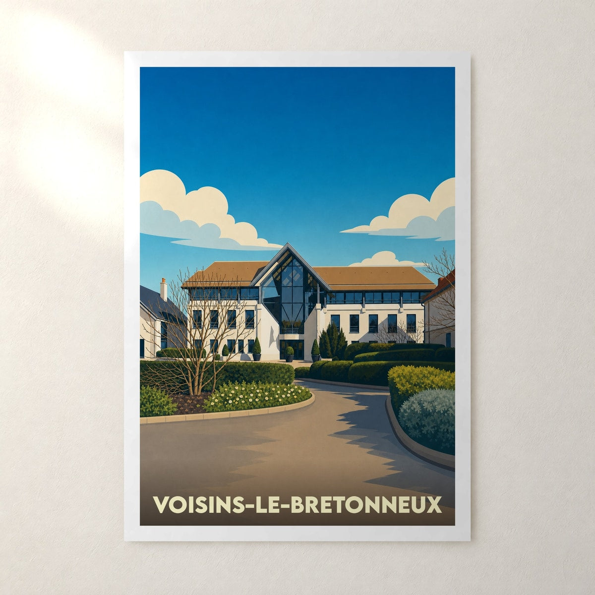 Affiche Voisins-le-Bretonneux – sans cadre, accrochée au mur