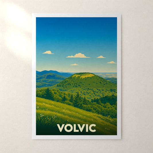 Affiche Volvic – sans cadre, accrochée au mur