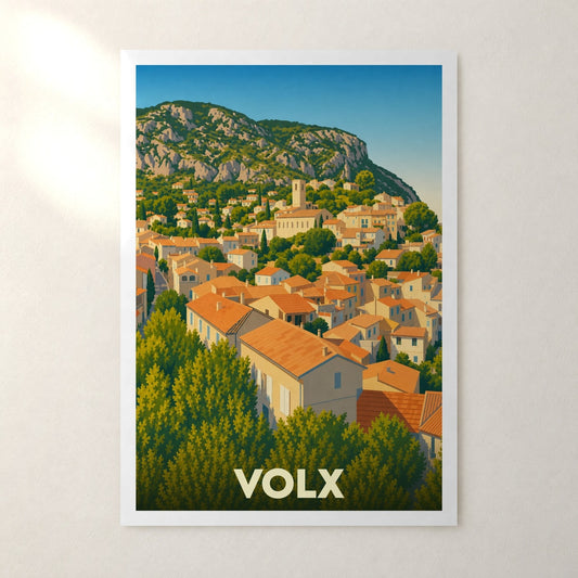 Affiche Volx – sans cadre, accrochée au mur