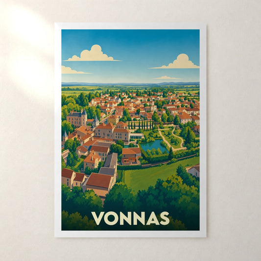 Affiche Vonnas – sans cadre, accrochée au mur