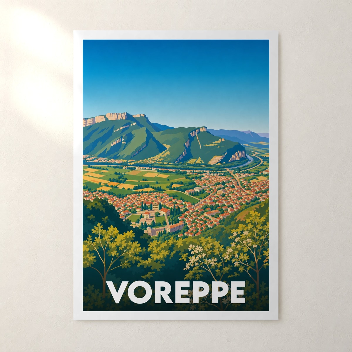 Affiche Voreppe – sans cadre, accrochée au mur