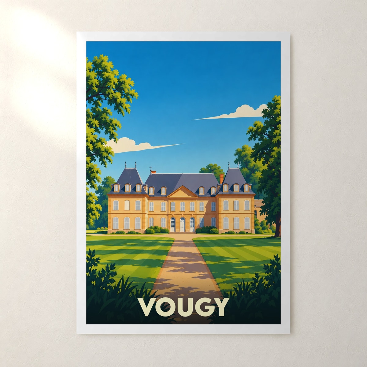 Affiche Vougy (Loire) – sans cadre, accrochée au mur