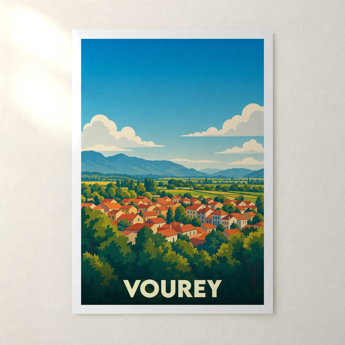 Affiche Vourey – sans cadre, accrochée au mur