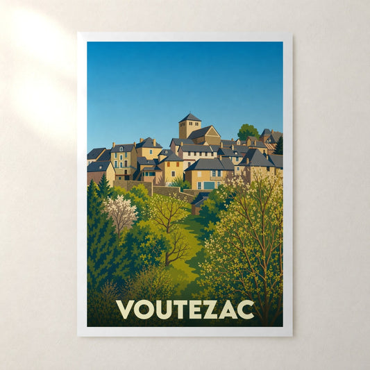 Affiche Voutezac – sans cadre, accrochée au mur