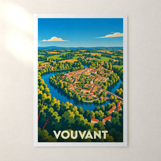 Affiche Vouvant – sans cadre, accrochée au mur