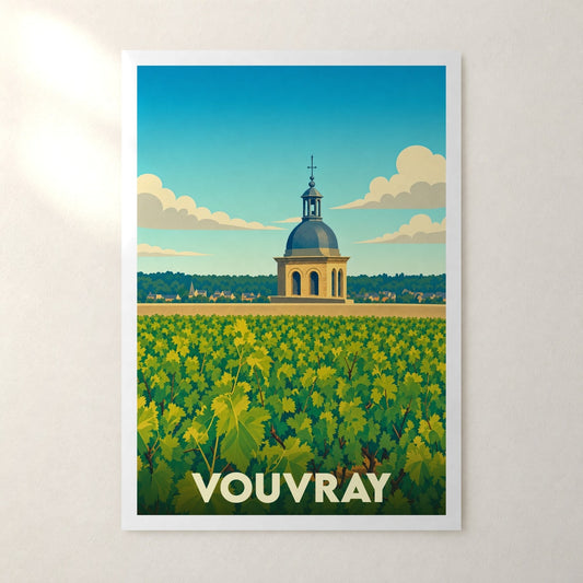 Affiche Vouvray – sans cadre, accrochée au mur