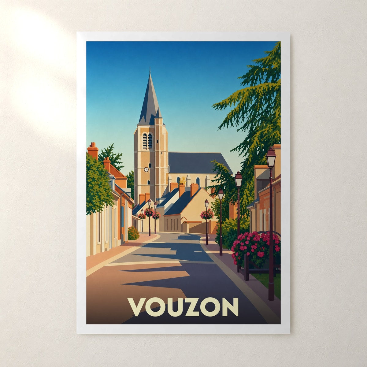 Affiche Vouzon – sans cadre, accrochée au mur