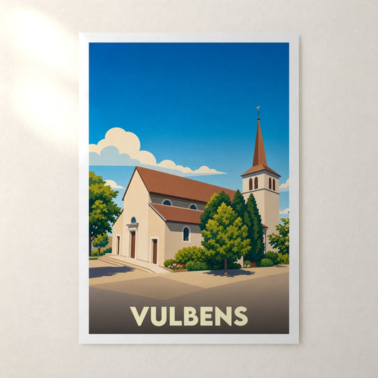 Affiche Vulbens – sans cadre, accrochée au mur