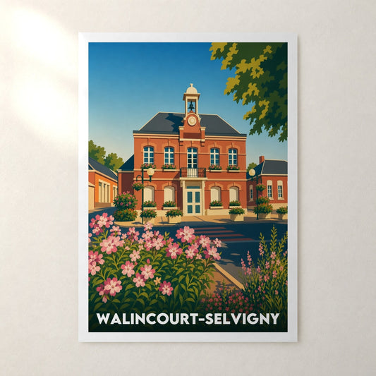 Affiche Walincourt-Selvigny – sans cadre, accrochée au mur