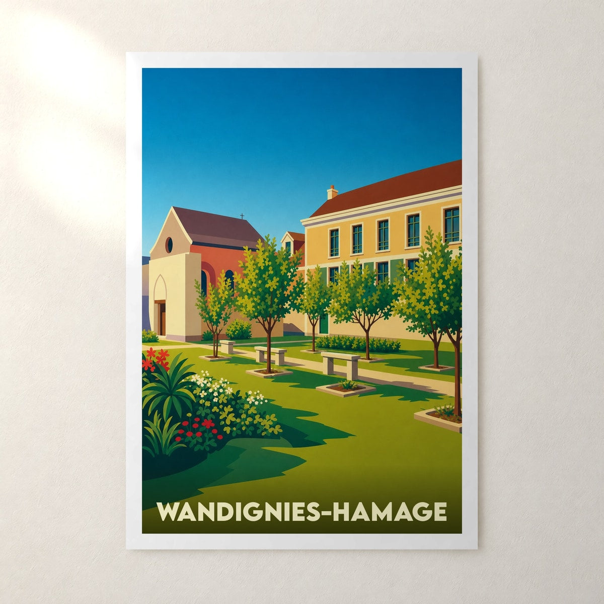 Affiche Wandignies-Hamage – sans cadre, accrochée au mur