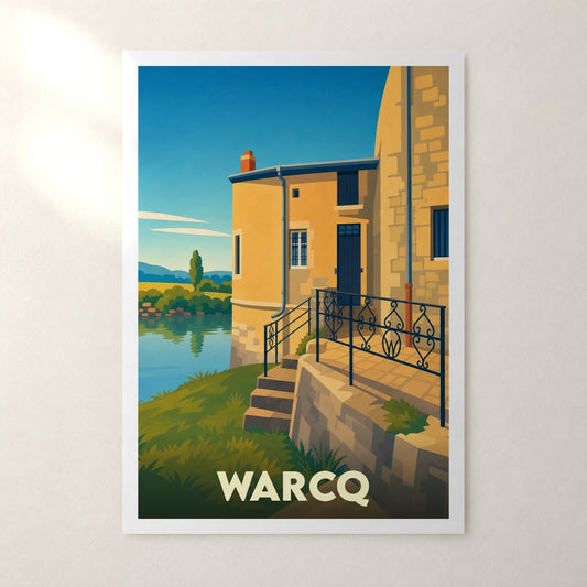Affiche Warcq – sans cadre, accrochée au mur