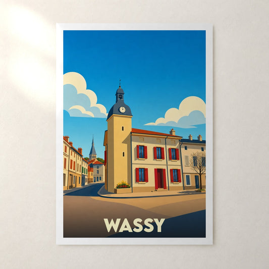 Affiche Wassy – sans cadre, accrochée au mur