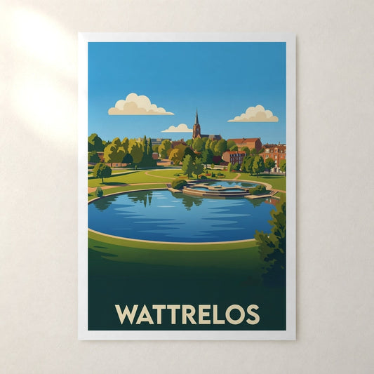 Affiche Wattrelos – sans cadre, accrochée au mur