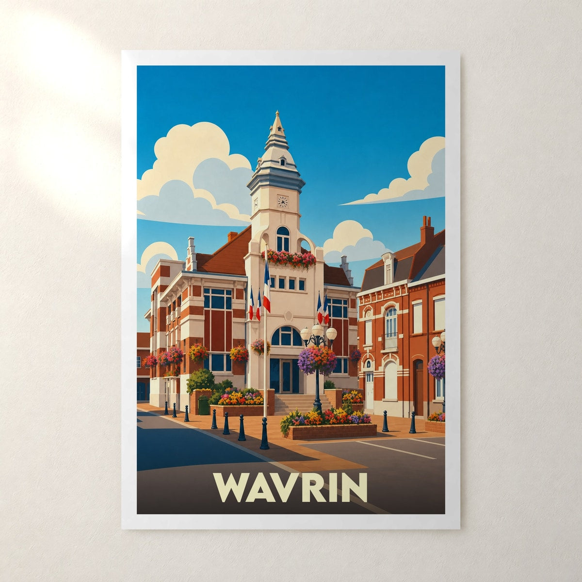 Affiche Wavrin – sans cadre, accrochée au mur
