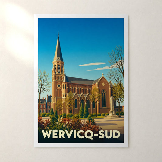 Affiche Wervicq-Sud – sans cadre, accrochée au mur