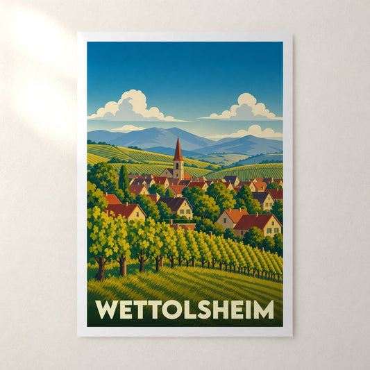 Affiche Wettolsheim – sans cadre, accrochée au mur