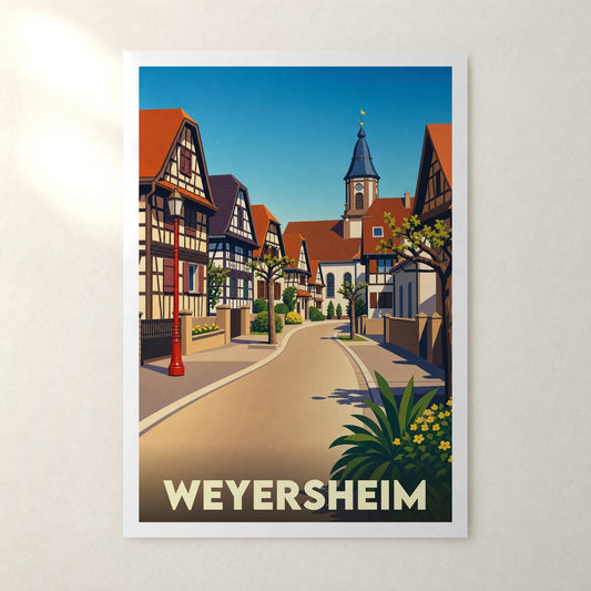 Affiche Weyersheim – sans cadre, accrochée au mur