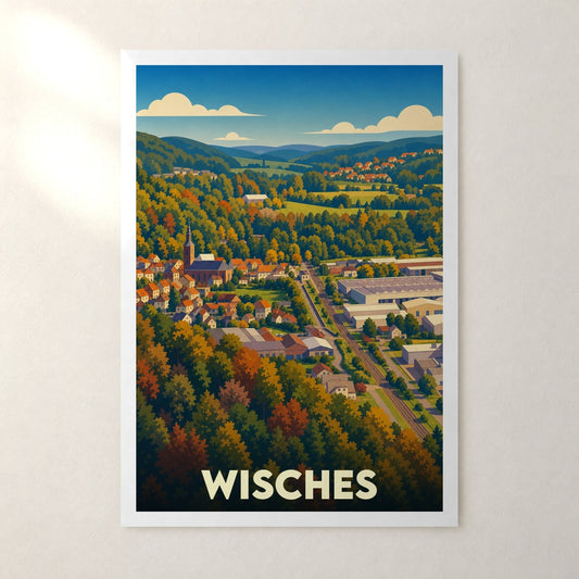 Affiche Wisches – sans cadre, accrochée au mur