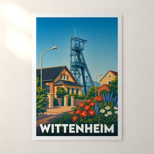 Affiche Wittenheim – sans cadre, accrochée au mur