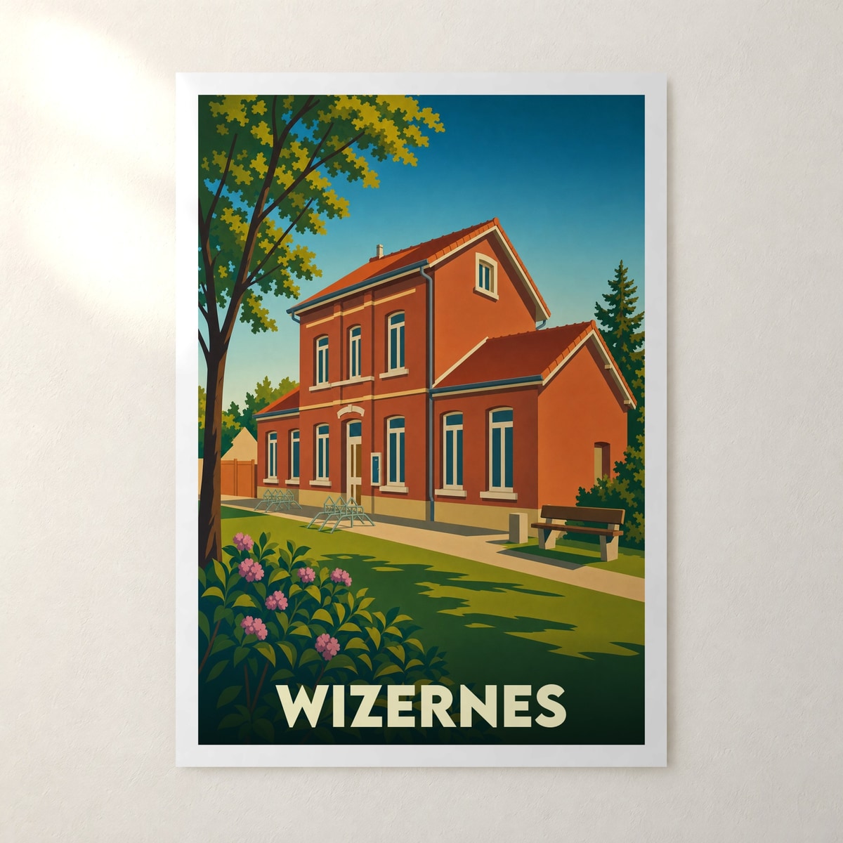 Affiche Wizernes – sans cadre, accrochée au mur