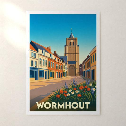 Affiche Wormhout – sans cadre, accrochée au mur