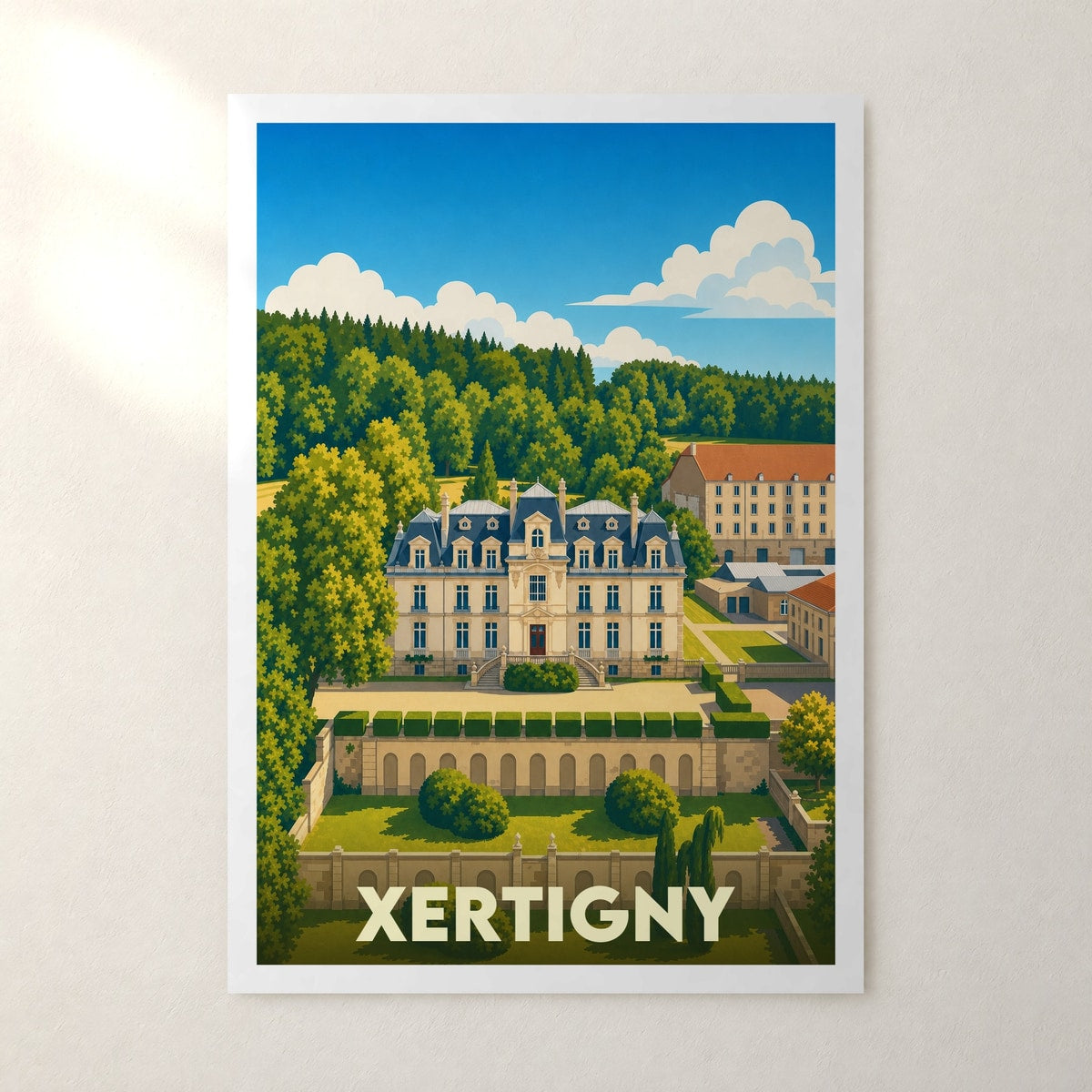Affiche Xertigny – sans cadre, accrochée au mur