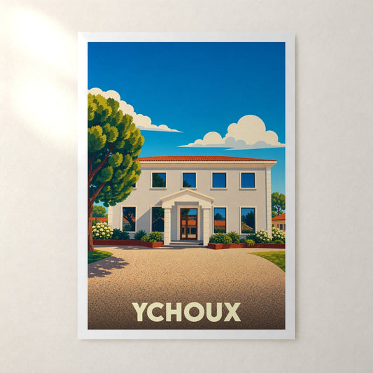Affiche Ychoux – sans cadre, accrochée au mur