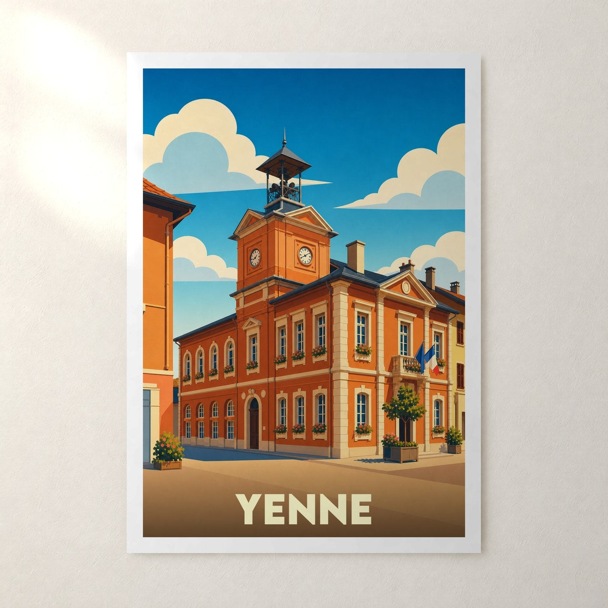 Affiche Yenne – sans cadre, accrochée au mur