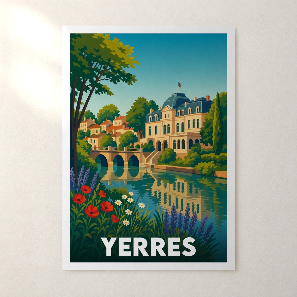 Affiche Yerres – sans cadre, accrochée au mur