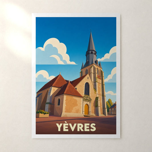 Affiche Yèvres – sans cadre, accrochée au mur