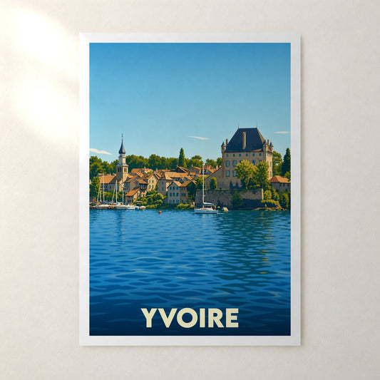 Affiche Yvoire – sans cadre, accrochée au mur