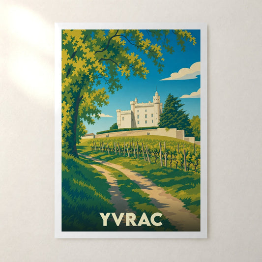 Affiche Yvrac – sans cadre, accrochée au mur