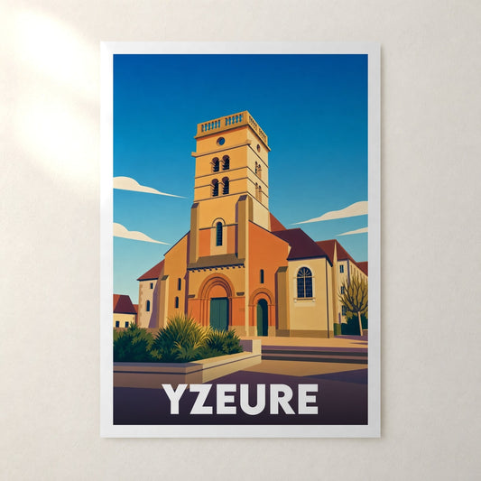 Affiche Yzeure – sans cadre, accrochée au mur