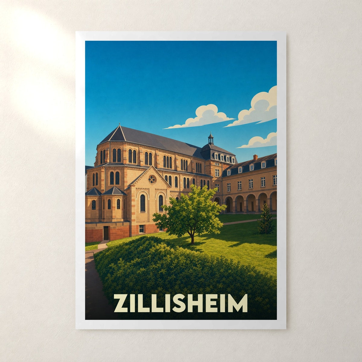 Affiche Zillisheim – sans cadre, accrochée au mur