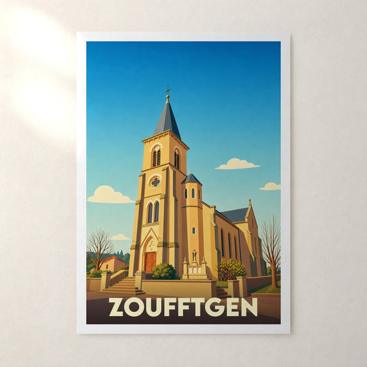 Affiche Zoufftgen – sans cadre, accrochée au mur