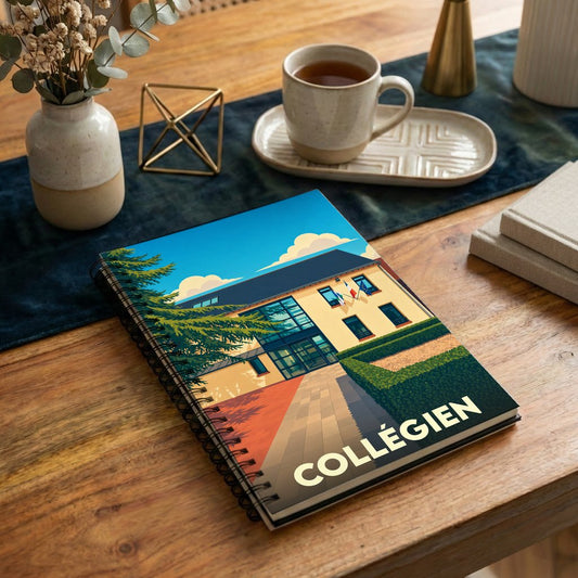 Carnet souvenir de la ville de Collégien avec une illustration stylisée.