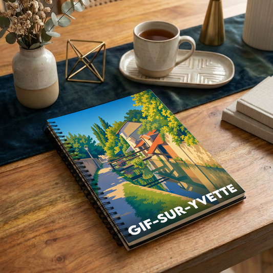 Carnet souvenir de la ville de Gif-sur-Yvette avec une illustration stylisée.
